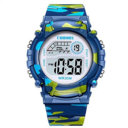 Camo Children&apos;s Electronic Watch Waterproof Multifunctional Outdoor Electronic Watch - blue
