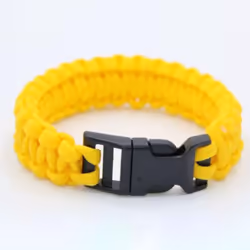 Rui Rui Yu Parachute Cord Survival Bracelet With Emergency Hiking Paracord Bracelet Buckle Kit Rope Wristband - yellow