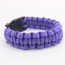 Rui Rui Yu Parachute Cord Survival Bracelet With Emergency Hiking Paracord Bracelet Buckle Kit Rope Wristband - purple