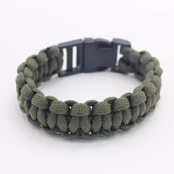 Rui Rui Yu Parachute Cord Survival Bracelet With Emergency Hiking Paracord Bracelet Buckle Kit Rope Wristband - army green