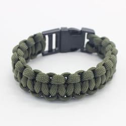 Rui Rui Yu Parachute Cord Survival Bracelet With Emergency Hiking Paracord Bracelet Buckle Kit Rope Wristband - army green