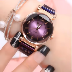 Women Watch Fashion Wild New Watch Milan Magnet Buckle Luxury Fashion Ladies Geometric Roman Numeral Quartz Movement Watch - ...
