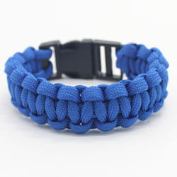 Rui Rui Yu Parachute Cord Survival Bracelet With Emergency Hiking Paracord Bracelet Buckle Kit Rope Wristband - blue