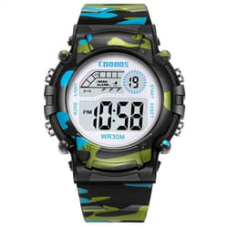 Camo Children&apos;s Electronic Watch Waterproof Multifunctional Outdoor Electronic Watch - black