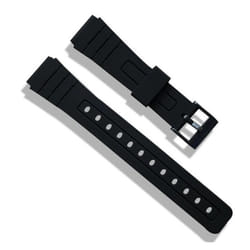 16mm 18mm 20mm Soft Silicone Watchband For Casio Wristwatches Replace Black Strap For Men Wristband Belt Band Durable Bracelet - as the picture, 16mm