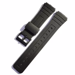 16mm 18mm 20mm Soft Silicone Watchband For Casio Wristwatches Replace Black Strap For Men Wristband Belt Band Durable Bracelet - as the picture, 16mm