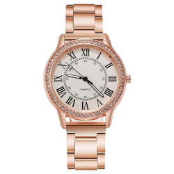 Woman&apos;s Fashion Design Quartz Watches Original Luminous Hands Ladies Wristwatches Clock Best Gifts - rose gold