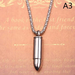 1pcs Bullets Pendant Stainless Steel For Daily Wearing Party Classic Necklace