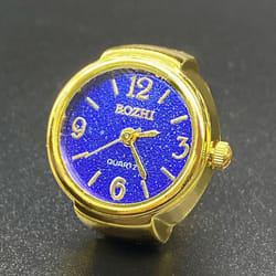 Retro Ring Watch Shaped Punk Exaggerated Spirit Ring Watch Digital Ring Watch - blue