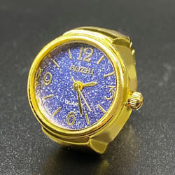 Retro Ring Watch Shaped Punk Exaggerated Spirit Ring Watch Digital Ring Watch - light blue