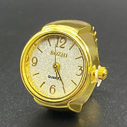 Retro Ring Watch Shaped Punk Exaggerated Spirit Ring Watch Digital Ring Watch - white
