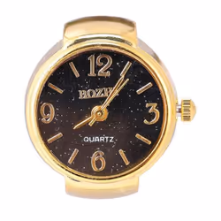 Retro Ring Watch Shaped Punk Exaggerated Spirit Ring Watch Digital Ring Watch - white