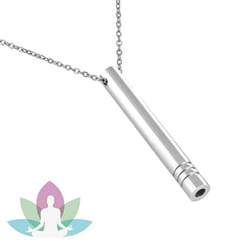 Anapana Necklace, Anxiety Whistle Breathing Necklace, Portable Mindful Breathing Necklace, Anxiety Whistle Necklace For Habit Breathing Exerc - silver
