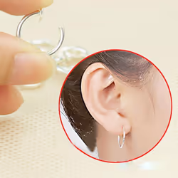 8 Pcs Non-Piercing Fake Spring Septum Nose Hoop Lip Ear Ring Clip On Jewelry