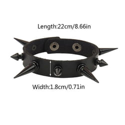 Fashion Pu Leather Bracelet Adjustable Men Women Leather Wristband Punk Style Cool Street Leather Bracelet Jewelri Gift - D