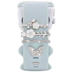 Watch Band Bracelet Decoration Diamond Metal Charms New Ornament For Apple Watch Band Watch Band - silver
