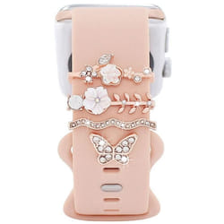 Watch Band Bracelet Decoration Diamond Metal Charms New Ornament For Apple Watch Band Watch Band - rose gold