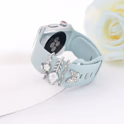 Watch Band Bracelet Decoration Diamond Metal Charms New Ornament For Apple Watch Band Watch Band - rose gold