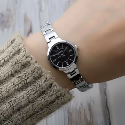 New Fashion Personalized Simple Watch Set Women&apos;s Watch Butterfly Digital Belt Watch - silver,white