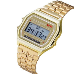 Men Sports Watches Military Led Digital Waterproof Quartz Wrist Watch - gold