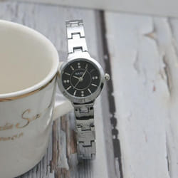 New Fashion Personalized Simple Watch Set Women&apos;s Watch Butterfly Digital Belt Watch - silver,black