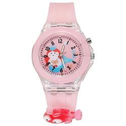 Baby Kids Watches Soft Silicone Cartoon Watch For Girls Boys - pink