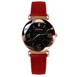 Women&apos;s Watches  Luxury Ladies Watch Starry Sky Watches For Women Fashion - red