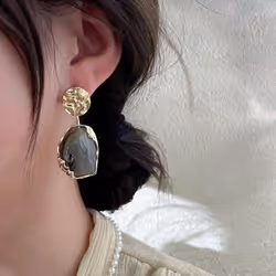 Fashion Pendant Earrings Trend Vintage Geometry Earrings For Women Jewelry Bohemia Drop Earrings Party Gift - White