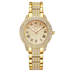 Rose Golden Fashion Luxury Women&apos;s Watches Original Design Woman&apos;s Quartz Wristwatches Best Gifts For Wife,family,friend - golden