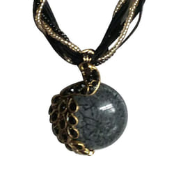 Peacock Necklace Gift Zricon Opal Bohemian Inlaid Pendant - black