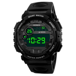 Casual Sports Watch Waterproof Wristwatches High Quality Electronic Watch  Outdoor Sports - black