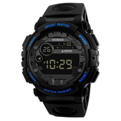Casual Sports Watch Waterproof Wristwatches High Quality Electronic Watch  Outdoor Sports - black,blue