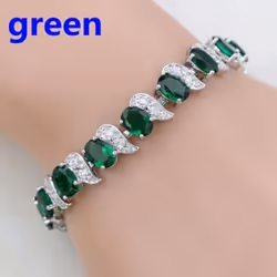 Casual Mystic Sky Blue Cubic Zirconia White Cubic Zirconia Charm Bracelets For Women Fashion Bracelet - champagne