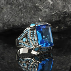 Fashionable And Minimalist Popular Square Diamond Gold Ring With Gold Plating For Men - as the picture, 8