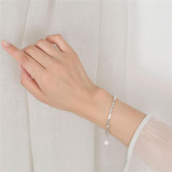 925 Sterling Silver Shiny Irregular Ball Women&apos;s Hand Bracelets Luxury Designer Jewelry Accessories