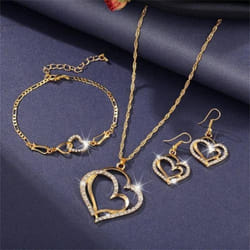 Jewelry For Women Set Womens Earrings Necklaces Bracelets - gold