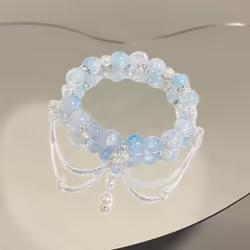 Simple Alloy Till The End Of The Moon Chinese Jewelry Tassel Chain Women Bracelet Beads Pendant - E