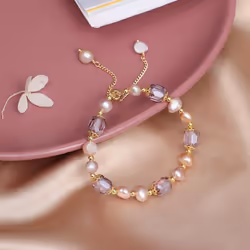 Simulation Pearl Beaded Bracelet For Women Girls Adjustable Size Crystal Bracelet Girls Jewelry Gifts