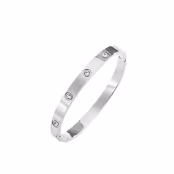 Elegant Diamond-studded Titanium Steel Bracelet: Light Luxury & High-end Fashion, Electroplated 18k Gold, Shin - as the picture, S036 Diamond Bracelet