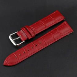 Watch Band Genuine Leather Straps 12mm/14mm/16mm/18mm/20mm/22mm/24mm Watch Accessories High Quality Colors Watchbands - red, 16mm
