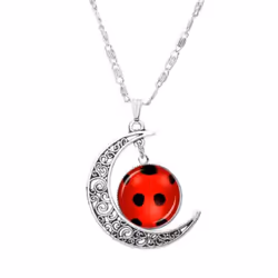 4Pcs/Set Insect Crescent Pendant Ear Stud Earrings Bracelet Necklace Jewelry
