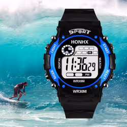 Luxury Men Analog Digital Military Army Sport Led Waterproof Wrist Watch - yellow