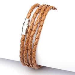 Fashion Wristband Wrap Cuff Unisex Women Men Pu Leather Bracelet Jewelry Gifts - brown