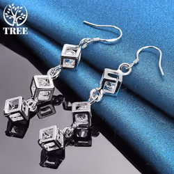 925 Sterling Silver Baishige Aaa Zircon Drop Earrings Jewelry