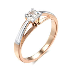 Personality Gold Silver Color Match Zircon Wedding Rings For Women Classic Design Trendy Jewelry - 9