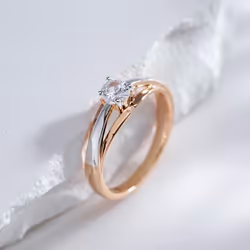 Personality Gold Silver Color Match Zircon Wedding Rings For Women Classic Design Trendy Jewelry - 9