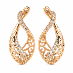 Kinel Trendy Rose Gold Color Drop Earrings For Women