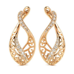 Kinel Trendy Rose Gold Color Drop Earrings For Women