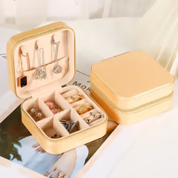 2023 Jewelry Organizer Display Travel Jewelry Case Boxes Portable Locket Necklace Jewelry Box Leather Storage Earring Ring Ho ...