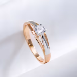 Personality Gold Silver Color Match Zircon Wedding Rings For Women Classic Design Trendy Jewelry - 8
